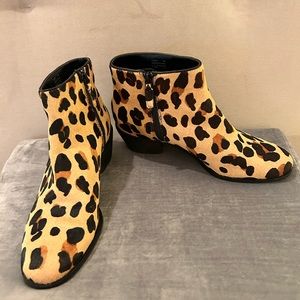 Cole Haan Leopard Booties NWOT